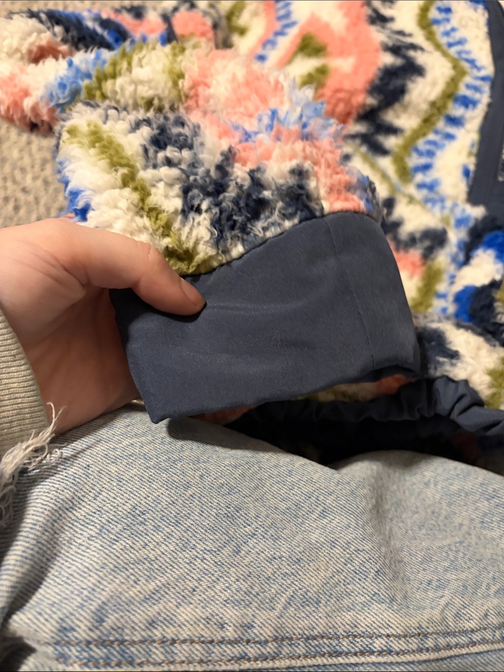 Multi Color Fuzzy Sweater - Picture 5 of 6